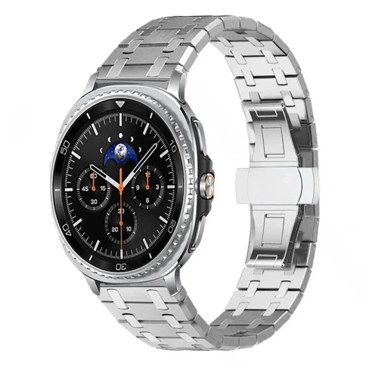 สายสายนาฬิกาโลหะผสมไทเทเนียมหัวเข็มขัดผีเสื้อ สำหรับ Samsung Galaxy Watch Ultra 47 มม. / Ultra 2025, สำหรับ Samsung Galaxy Watch8 / Watch8 Classic