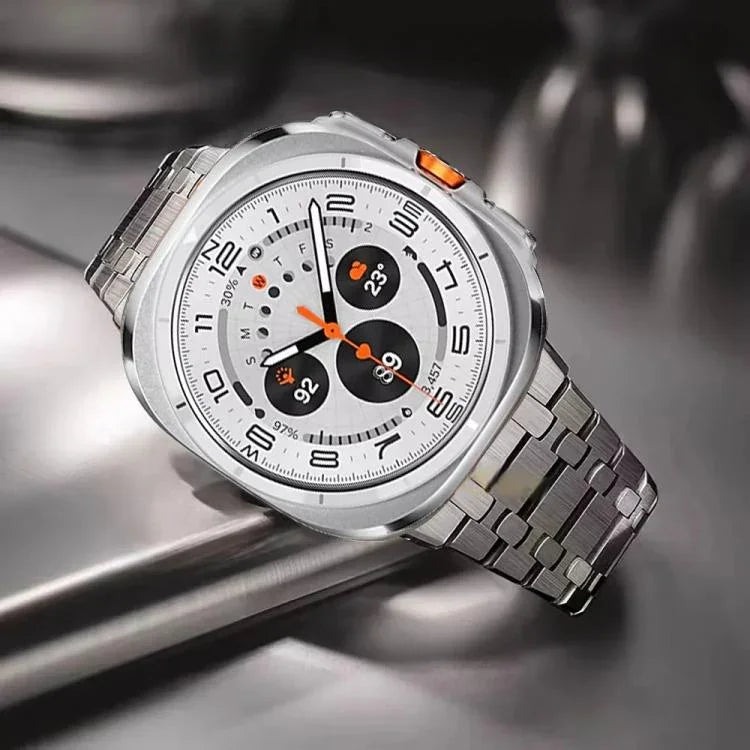 สายสายนาฬิกาโลหะผสมไทเทเนียมหัวเข็มขัดผีเสื้อ สำหรับ Samsung Galaxy Watch Ultra 47 มม. / Ultra 2025, สำหรับ Samsung Galaxy Watch8 / Watch8 Classic