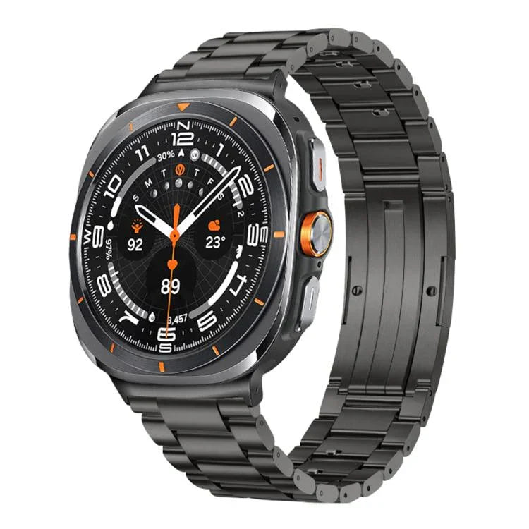 สายสายนาฬิกาโลหะผสมไทเทเนียมหัวเข็มขัด HW เม็ดสามชิ้นถอดได้ สำหรับ Samsung Galaxy Watch Ultra 47 มม. / Ultra 2025, สำหรับ Samsung Galaxy Watch8 / Watch8 Classic