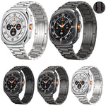 สายสายนาฬิกาโลหะผสมไทเทเนียมหัวเข็มขัด HW เม็ดสามชิ้นถอดได้ สำหรับ Samsung Galaxy Watch Ultra 47 มม. / Ultra 2025, สำหรับ Samsung Galaxy Watch8 / Watch8 Classic