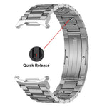 สายสายนาฬิกาโลหะผสมไทเทเนียมหัวเข็มขัด HW เม็ดสามชิ้นถอดได้ สำหรับ Samsung Galaxy Watch Ultra 47 มม. / Ultra 2025, สำหรับ Samsung Galaxy Watch8 / Watch8 Classic