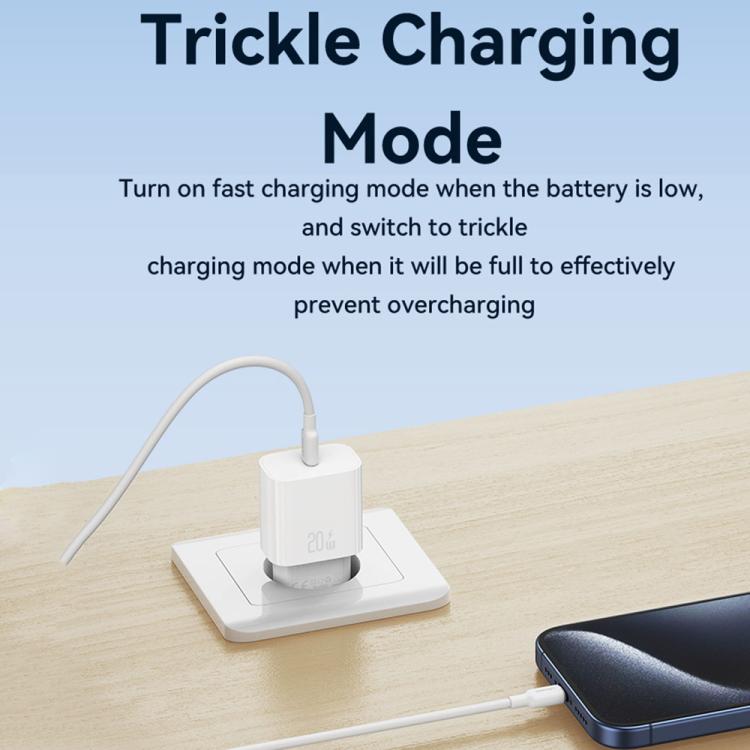 USAMS CC226 T65 PD20W USB-C / Type-C Single Port Fast Charger, EU Plug, CC226