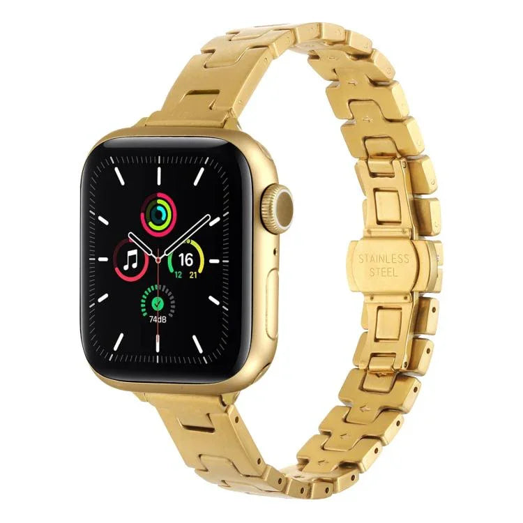 สายรัดนาฬิกาโลหะสแตนเลสสตีลรูปตัว H กว้าง 14 มม. สำหรับ Apple Watch 46mm / 49mm / 45mm / 44mm, สำหรับ Apple Watch 42mm / 41mm / 40mm / 38mm