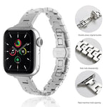 สายรัดนาฬิกาโลหะสแตนเลสสตีลรูปตัว H กว้าง 14 มม. สำหรับ Apple Watch 46mm / 49mm / 45mm / 44mm, สำหรับ Apple Watch 42mm / 41mm / 40mm / 38mm