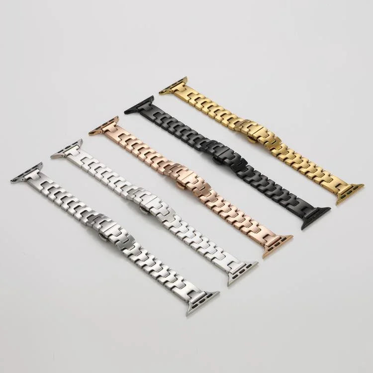สายรัดนาฬิกาโลหะสแตนเลสสตีลรูปตัว H กว้าง 14 มม. สำหรับ Apple Watch 46mm / 49mm / 45mm / 44mm, สำหรับ Apple Watch 42mm / 41mm / 40mm / 38mm