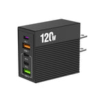ADC-F007 120W 3xType-C Dual USB Multi-Port Charger, US Plug, EU Plug, UK Plug