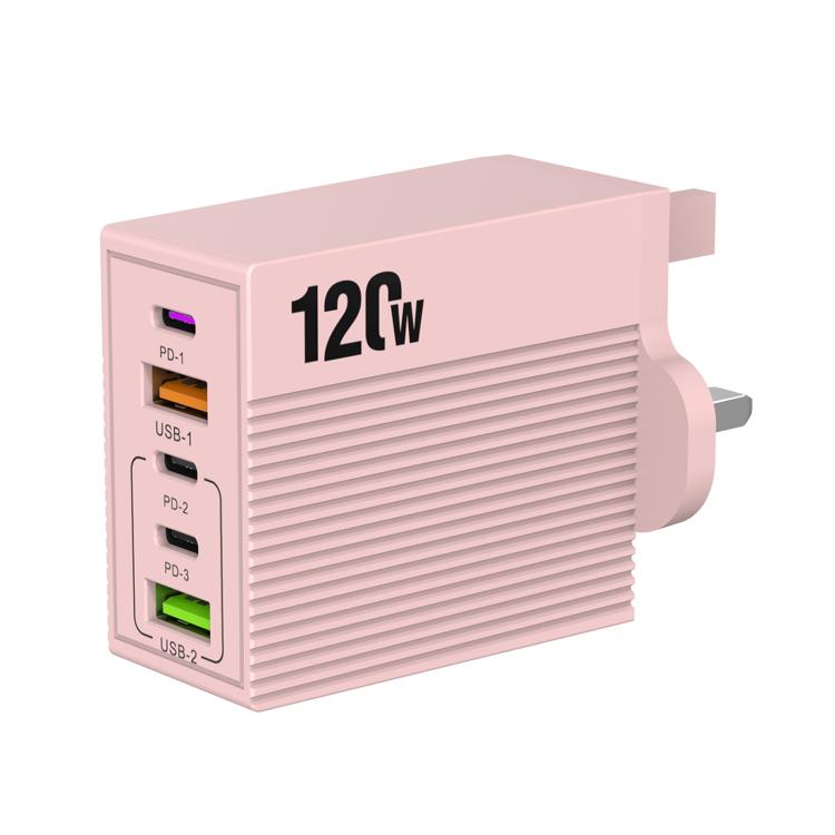 ADC-F007 120W 3xType-C Dual USB Multi-Port Charger, US Plug, EU Plug, UK Plug