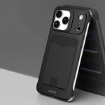 เคสโทรศัพท์ J TRIBE แบบไม่มีกรอบโลหะพร้อมช่องใส่บัตรและที่ใส่เลนส์ สำหรับ iPhone 17 Pro Max, iPhone 17 Pro, iPhone 17, iPhone Air, iPhone 16 Pro Max, iPhone 16 Pro, iPhone 15 Pro Max, iPhone 15 Pro