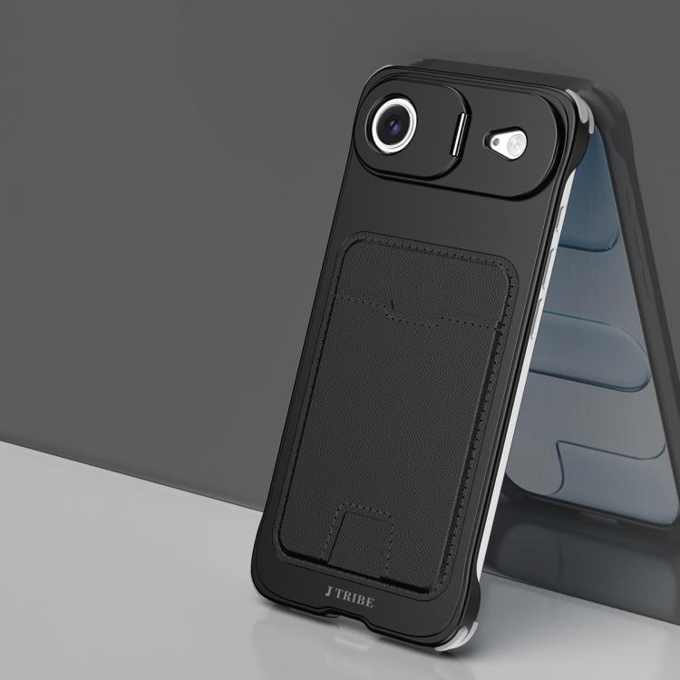เคสโทรศัพท์ J TRIBE แบบไม่มีกรอบโลหะพร้อมช่องใส่บัตรและที่ใส่เลนส์ สำหรับ iPhone 17 Pro Max, iPhone 17 Pro, iPhone 17, iPhone Air, iPhone 16 Pro Max, iPhone 16 Pro, iPhone 15 Pro Max, iPhone 15 Pro