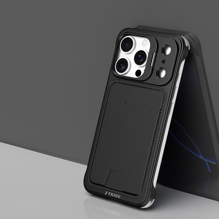 เคสโทรศัพท์ J TRIBE แบบไม่มีกรอบโลหะพร้อมช่องใส่บัตรและที่ใส่เลนส์ สำหรับ iPhone 17 Pro Max, iPhone 17 Pro, iPhone 17, iPhone Air, iPhone 16 Pro Max, iPhone 16 Pro, iPhone 15 Pro Max, iPhone 15 Pro