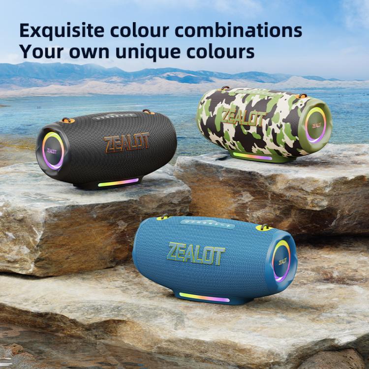 ลำโพง Bluetooth กลางแจ้งแบบพกพา Zealot S127 100W สีสันสดใส