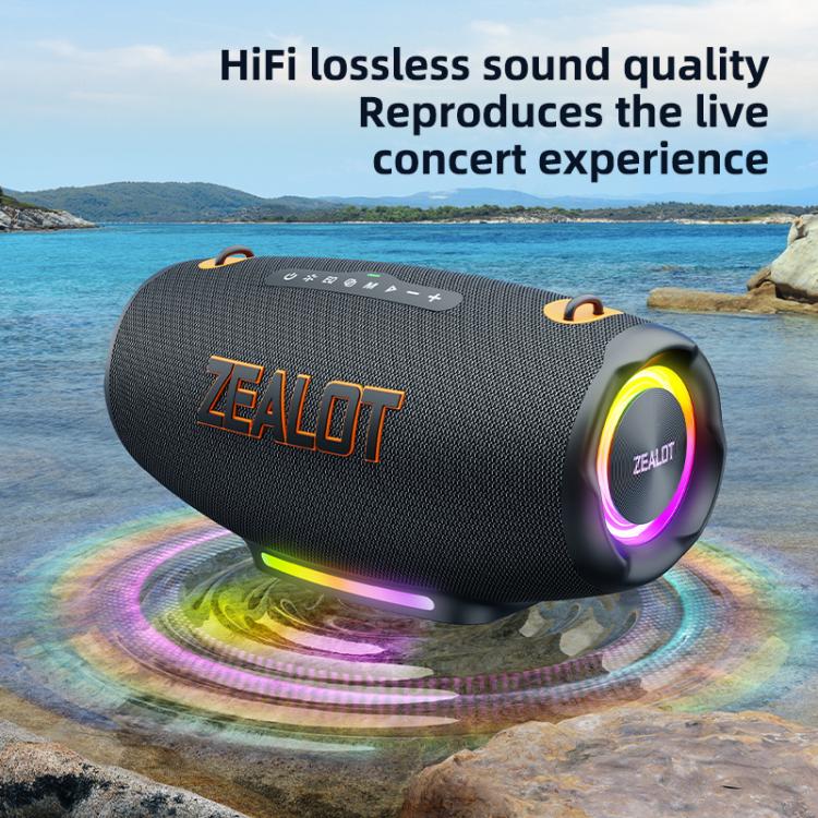 ลำโพง Bluetooth กลางแจ้งแบบพกพา Zealot S127 100W สีสันสดใส