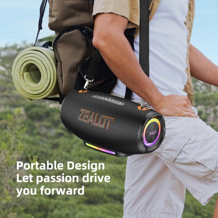 ลำโพง Bluetooth กลางแจ้งแบบพกพา Zealot S127 100W สีสันสดใส