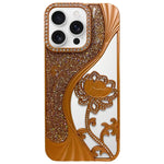 เคสโทรศัพท์ TPU ชุบไฟฟ้าลายดอกบัวแกะสลักกลวงประดับคริสตัลกลิตเตอร์ สำหรับ iPhone 17 Pro Max, สำหรับ iPhone 17 Pro, สำหรับ iPhone 17, สำหรับ iPhone 16 Pro Max, สำหรับ iPhone 16 Pro, สำหรับ iPhone 16, สำหรับ iPhone 15 Pro Max, สำหรับ iPhone 15 Pro