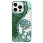 เคสโทรศัพท์ TPU ชุบไฟฟ้าลายดอกบัวแกะสลักกลวงประดับคริสตัลกลิตเตอร์ สำหรับ iPhone 17 Pro Max, สำหรับ iPhone 17 Pro, สำหรับ iPhone 17, สำหรับ iPhone 16 Pro Max, สำหรับ iPhone 16 Pro, สำหรับ iPhone 16, สำหรับ iPhone 15 Pro Max, สำหรับ iPhone 15 Pro