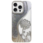 เคสโทรศัพท์ TPU ชุบไฟฟ้าลายดอกบัวแกะสลักกลวงประดับคริสตัลกลิตเตอร์ สำหรับ iPhone 17 Pro Max, สำหรับ iPhone 17 Pro, สำหรับ iPhone 17, สำหรับ iPhone 16 Pro Max, สำหรับ iPhone 16 Pro, สำหรับ iPhone 16, สำหรับ iPhone 15 Pro Max, สำหรับ iPhone 15 Pro