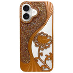 เคสโทรศัพท์ TPU ชุบไฟฟ้าลายดอกบัวแกะสลักกลวงประดับคริสตัลกลิตเตอร์ สำหรับ iPhone 15, สำหรับ iPhone 14, สำหรับ iPhone 14 Pro, สำหรับ iPhone 14 Pro Max, สำหรับ iPhone 13 Pro Max, สำหรับ iPhone 13 Pro, สำหรับ iPhone 13, สำหรับ iPhone 12