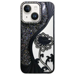 เคสโทรศัพท์ TPU ชุบไฟฟ้าลายดอกบัวแกะสลักกลวงประดับคริสตัลกลิตเตอร์ สำหรับ iPhone 12 Pro Max, สำหรับ iPhone 12 Pro, สำหรับ iPhone 11 Pro Max, สำหรับ iPhone 11
