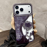 เคสโทรศัพท์ TPU ชุบไฟฟ้าลายดอกบัวแกะสลักกลวงประดับคริสตัลกลิตเตอร์ สำหรับ iPhone 17 Pro Max, สำหรับ iPhone 17 Pro, สำหรับ iPhone 17, สำหรับ iPhone 16 Pro Max, สำหรับ iPhone 16 Pro, สำหรับ iPhone 16, สำหรับ iPhone 15 Pro Max, สำหรับ iPhone 15 Pro