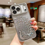 เคสโทรศัพท์ TPU ชุบไฟฟ้าลายไก่ฟ้าประดับคริสตัลกลิตเตอร์พร้อมฟิล์มเลนส์ สำหรับ iPhone 17 Pro Max, สำหรับ iPhone 17 Pro, สำหรับ iPhone 17, สำหรับ iPhone 16 Pro Max, สำหรับ iPhone 16 Pro, สำหรับ iPhone 16 Plus, สำหรับ iPhone 16, สำหรับ iPhone 15 Pro Max