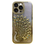 เคสโทรศัพท์ TPU ชุบไฟฟ้าลายไก่ฟ้าประดับคริสตัลกลิตเตอร์พร้อมฟิล์มเลนส์ สำหรับ iPhone 17 Pro Max, สำหรับ iPhone 17 Pro, สำหรับ iPhone 17, สำหรับ iPhone 16 Pro Max, สำหรับ iPhone 16 Pro, สำหรับ iPhone 16 Plus, สำหรับ iPhone 16, สำหรับ iPhone 15 Pro Max