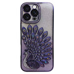 เคสโทรศัพท์ TPU ชุบไฟฟ้าลายไก่ฟ้าประดับคริสตัลกลิตเตอร์พร้อมฟิล์มเลนส์ สำหรับ iPhone 17 Pro Max, สำหรับ iPhone 17 Pro, สำหรับ iPhone 17, สำหรับ iPhone 16 Pro Max, สำหรับ iPhone 16 Pro, สำหรับ iPhone 16 Plus, สำหรับ iPhone 16, สำหรับ iPhone 15 Pro Max