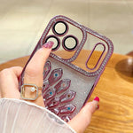 เคสโทรศัพท์ TPU ชุบไฟฟ้าลายไก่ฟ้าประดับคริสตัลกลิตเตอร์พร้อมฟิล์มเลนส์ สำหรับ iPhone 17 Pro Max, สำหรับ iPhone 17 Pro, สำหรับ iPhone 17, สำหรับ iPhone 16 Pro Max, สำหรับ iPhone 16 Pro, สำหรับ iPhone 16 Plus, สำหรับ iPhone 16, สำหรับ iPhone 15 Pro Max