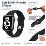 ชุด 5 ชิ้น xDfind สายนาฬิกากีฬาแบบซิลิโคนสีพื้น สำหรับ Apple Watch 42 / 44 / 45 / 46 / 49 มม., สำหรับ Apple Watch 38 / 40 / 41 / S11 42 มม.
