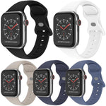 ชุด 5 ชิ้น xDfind สายนาฬิกาซิลิโคนหัวเข็มขัดผีเสื้อ สำหรับ Apple Watch 42 / 44 / 45 / 46 / 49 มม., สำหรับ Apple Watch 38 / 40 / 41 / S11 42 มม.