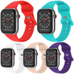 ชุด 5 ชิ้น xDfind สายนาฬิกาซิลิโคนหัวเข็มขัดผีเสื้อ สำหรับ Apple Watch 42 / 44 / 45 / 46 / 49 มม., สำหรับ Apple Watch 38 / 40 / 41 / S11 42 มม.