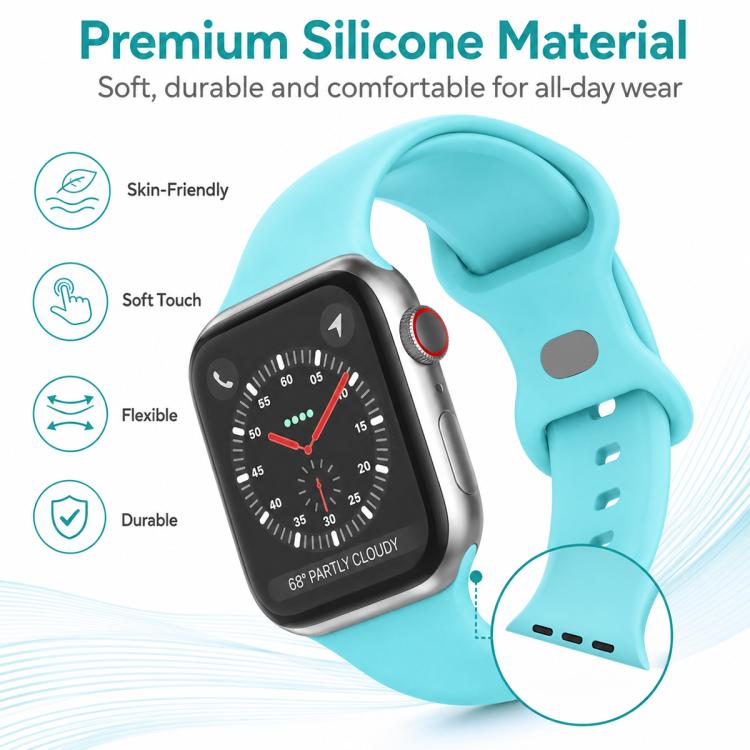 ชุด 5 ชิ้น xDfind สายนาฬิกาซิลิโคนหัวเข็มขัดผีเสื้อ สำหรับ Apple Watch 42 / 44 / 45 / 46 / 49 มม., สำหรับ Apple Watch 38 / 40 / 41 / S11 42 มม.