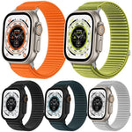 ชุด 5 ชิ้น xDfind สายนาฬิกาไนลอนถักแบบตีนตุ๊กแก สำหรับ Apple Watch 42 / 44 / 45 / 46 / 49 มม., สำหรับ Apple Watch 38 / 40 / 41 / S11 42 มม.