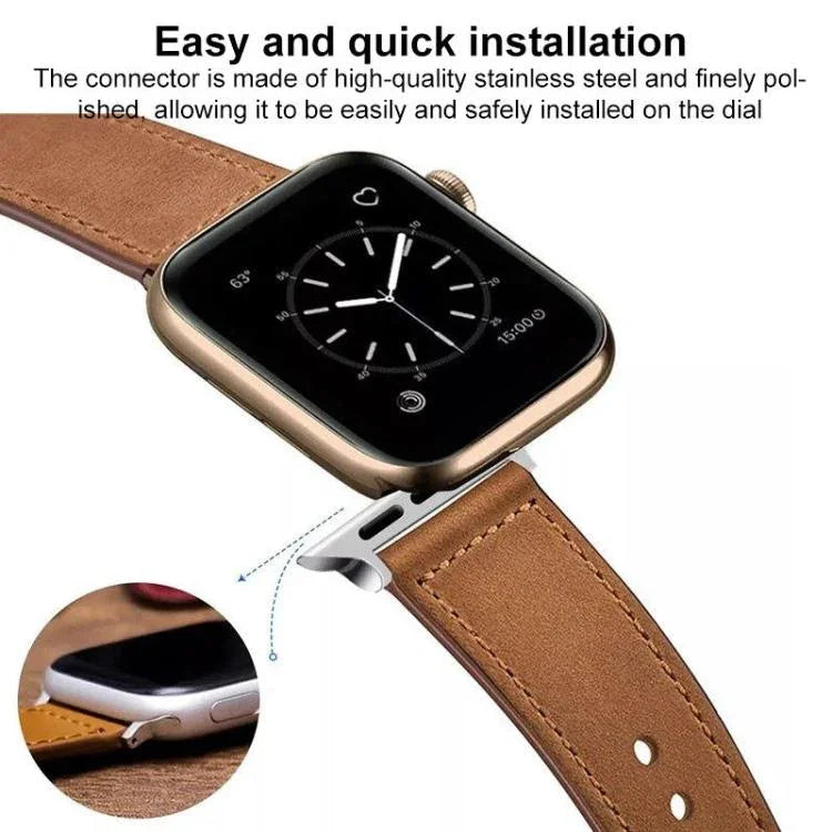 ชุด 5 ชิ้น xDfind สายนาฬิกาหนังแท้หัวเข็มขัดหมุด สำหรับ Apple Watch 42 / 44 / 45 / 46 / 49 มม., สำหรับ Apple Watch 38 / 40 / 41 / S11 42 มม.