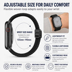 ชุด 5 ชิ้น xDfind สายนาฬิกาถักแบบแม่เหล็กหัวเข็มขัด สำหรับ Apple Watch 42 / 44 / 45 / 46 / 49 มม., สำหรับ Apple Watch 38 / 40 / 41 / S11 42 มม.
