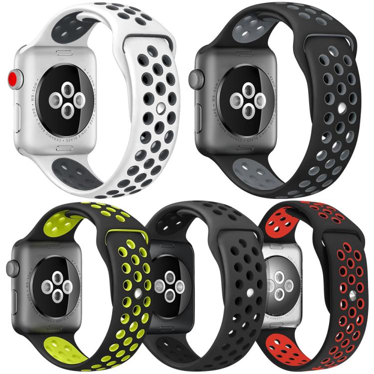 ชุด 5 ชิ้น xDfind สายนาฬิกากีฬาแบบซิลิโคนสองสี สำหรับ Apple Watch 42 / 44 / 45 / 46 / 49 มม., สำหรับ Apple Watch 38 / 40 / 41 / S11 42 มม.