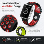 ชุด 5 ชิ้น xDfind สายนาฬิกากีฬาแบบซิลิโคนสองสี สำหรับ Apple Watch 42 / 44 / 45 / 46 / 49 มม., สำหรับ Apple Watch 38 / 40 / 41 / S11 42 มม.