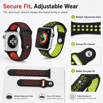 ชุด 5 ชิ้น xDfind สายนาฬิกากีฬาแบบซิลิโคนสองสี สำหรับ Apple Watch 42 / 44 / 45 / 46 / 49 มม., สำหรับ Apple Watch 38 / 40 / 41 / S11 42 มม.