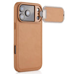Lambskin Pattern Square Lens Holder Phone Case, For iPhone 17 Pro Max