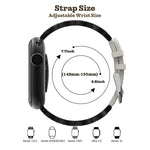 xDfind สายนาฬิกาหนังแท้ไฮบริดสแตนเลสสตีลประดับเพชร สำหรับ Apple Watch 38 / 40 / 41 / S11 42 มม.