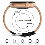 xDfind สายนาฬิกาหนังแท้ไฮบริดสแตนเลสสตีลแกะสลักลายดอกไม้ย้อนยุค สำหรับ Apple Watch 38 / 40 / 41 / S11 42 มม.
