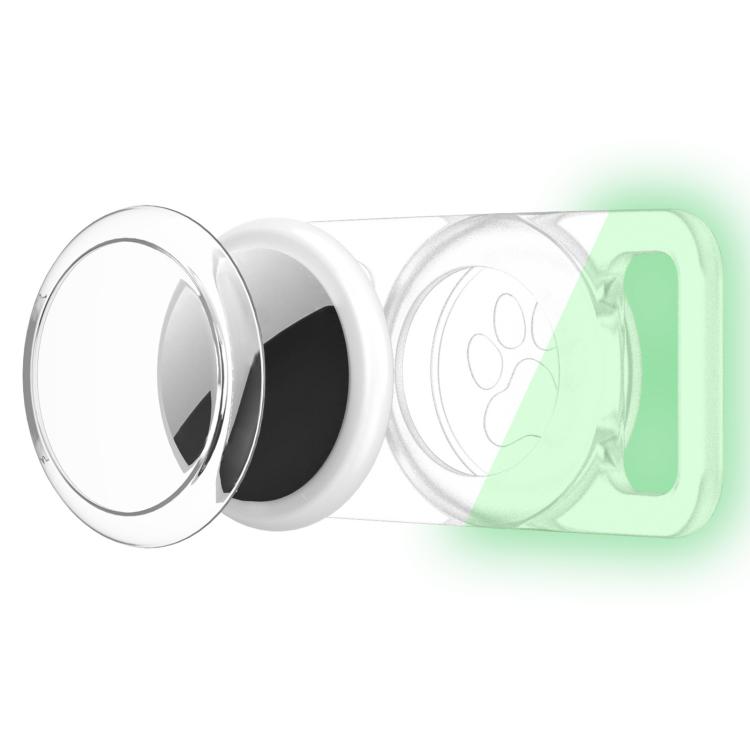ซิลิโคนใส่ที่ติดตามสัตว์เลี้ยง xDfind พร้อมฝาครอบ PC ใส สำหรับ AirTag รุ่นที่ 2 / รุ่นที่ 1