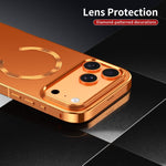 เคสโทรศัพท์โลหะผสม MagSafe Magnetic Shield แบบด้าน สำหรับ iPhone 17 Pro Max, สำหรับ iPhone 17 Pro, สำหรับ iPhone 17, สำหรับ iPhone Air, สำหรับ iPhone 16 Pro Max, สำหรับ iPhone 16 Pro, สำหรับ iPhone 15 Pro Max, สำหรับ iPhone 15 Pro