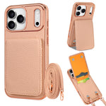 เคสโทรศัพท์ VIETAO ลายลิ้นจี่กระเป๋าสตางค์ PU พร้อมสายคล้อง สำหรับ iPhone 17 Pro Max, สำหรับ iPhone 17 Pro