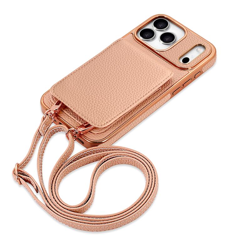 เคสโทรศัพท์ VIETAO ลายลิ้นจี่กระเป๋าสตางค์ PU พร้อมสายคล้อง สำหรับ iPhone 17 Pro Max, สำหรับ iPhone 17 Pro