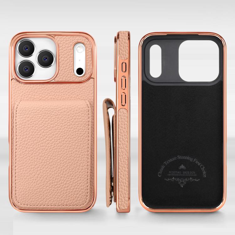 เคสโทรศัพท์ VIETAO ลายลิ้นจี่กระเป๋าสตางค์ PU พร้อมสายคล้อง สำหรับ iPhone 17 Pro Max, สำหรับ iPhone 17 Pro