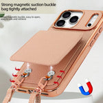 เคสโทรศัพท์ VIETAO ลายลิ้นจี่กระเป๋าสตางค์ PU พร้อมสายคล้อง สำหรับ iPhone 17 Pro Max, สำหรับ iPhone 17 Pro