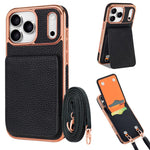 เคสโทรศัพท์ VIETAO ลายลิ้นจี่กระเป๋าสตางค์ PU พร้อมสายคล้อง สำหรับ iPhone 17 Pro Max, สำหรับ iPhone 17 Pro