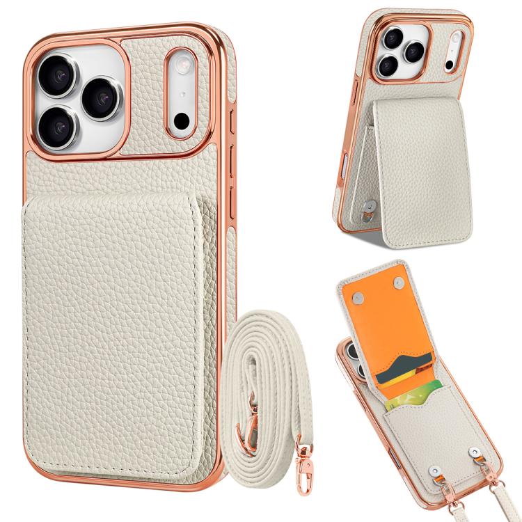 เคสโทรศัพท์ VIETAO ลายลิ้นจี่กระเป๋าสตางค์ PU พร้อมสายคล้อง สำหรับ iPhone 17 Pro Max, สำหรับ iPhone 17 Pro
