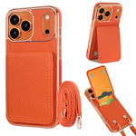 เคสโทรศัพท์ VIETAO ลายลิ้นจี่กระเป๋าสตางค์ PU พร้อมสายคล้อง สำหรับ iPhone 17 Pro Max, สำหรับ iPhone 17 Pro