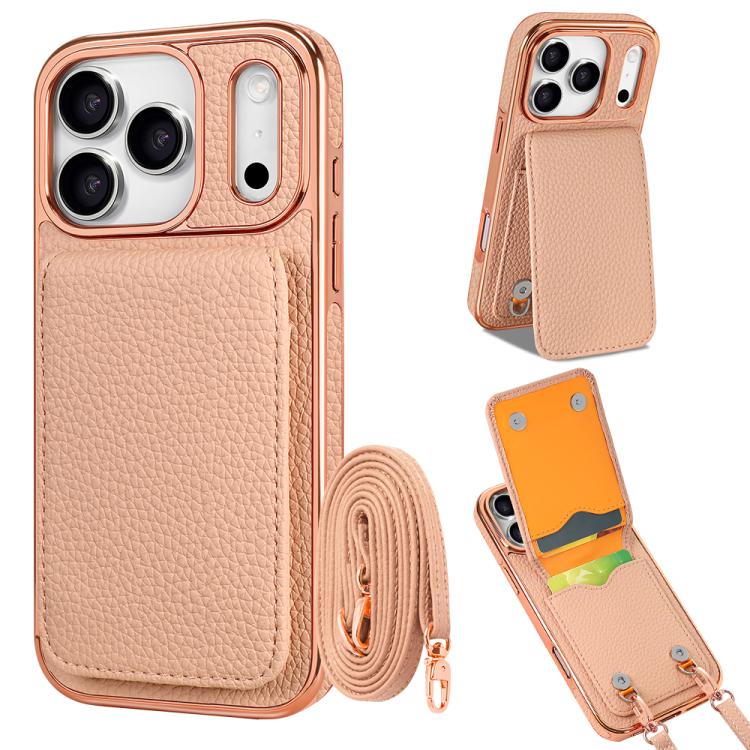 เคสโทรศัพท์ VIETAO ลายลิ้นจี่กระเป๋าสตางค์ PU พร้อมสายคล้อง สำหรับ iPhone 17 Pro Max, สำหรับ iPhone 17 Pro